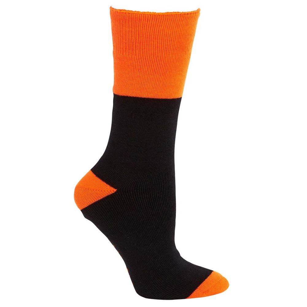 Hi-Vis Socks (2 Pack) - Orange/Black