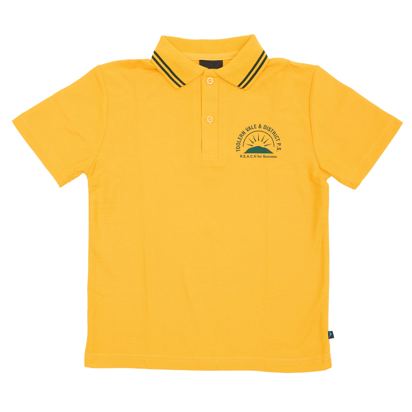 Toolern Vale & District PS Short Sleeve Polo - Gold/Bottle (Limited Stock)