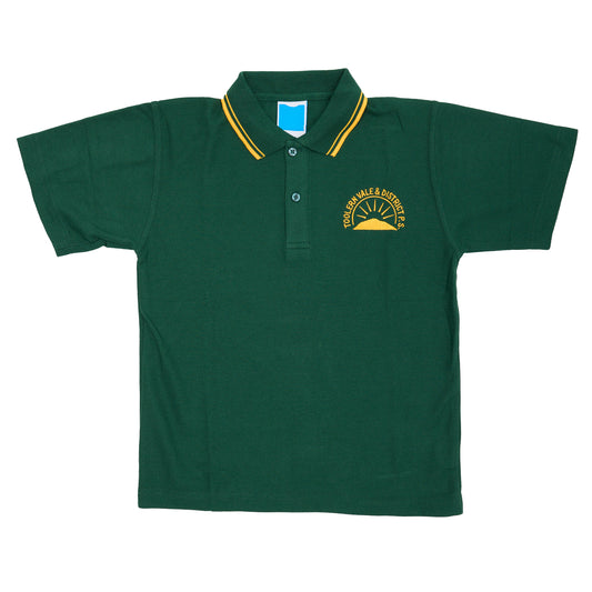 Toolern Vale & District PS Short Sleeve Polo - Bottle/Gold