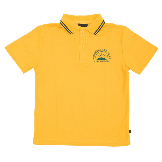 Toolern Vale & District PS Short Sleeve Polo - Gold/Bottle (Limited Stock)