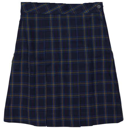 Winter Skirt - Navy & Gold Check