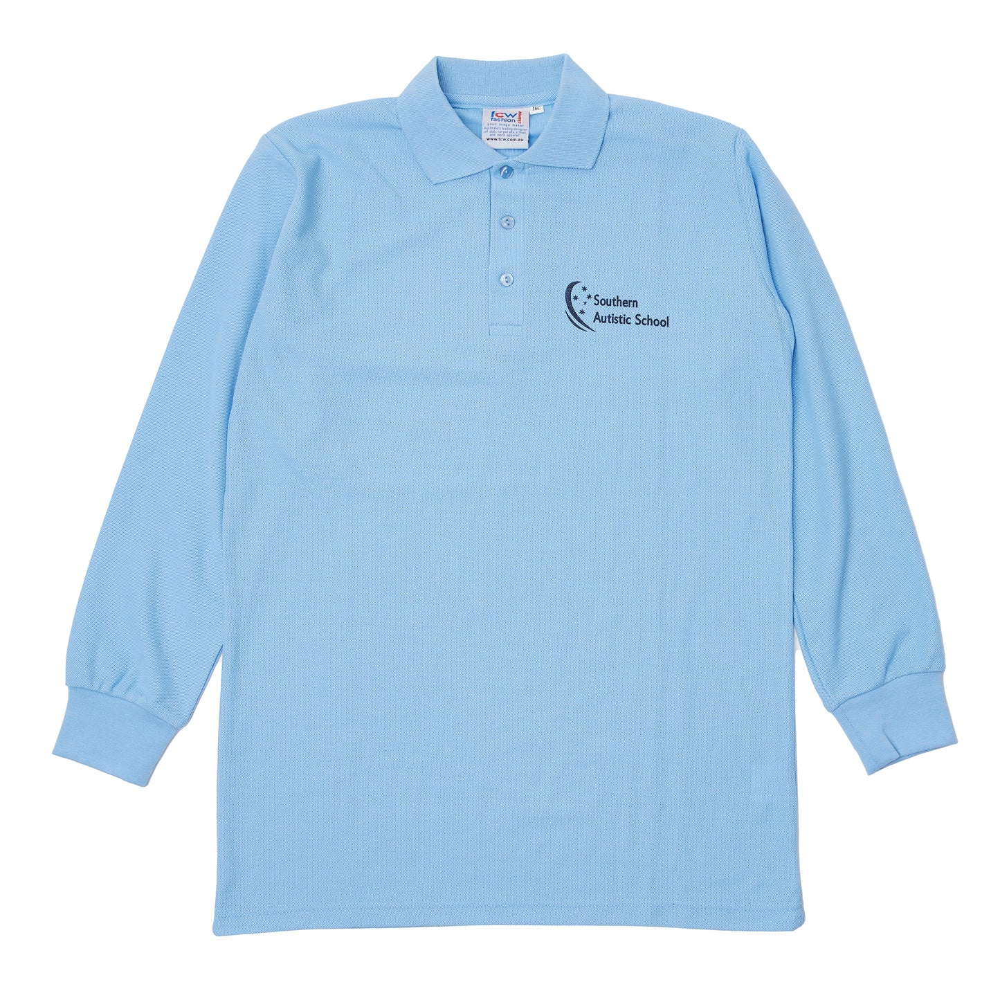 Southern Autistic School Long Sleeve Polo - Sky (Uppers & Seniors)