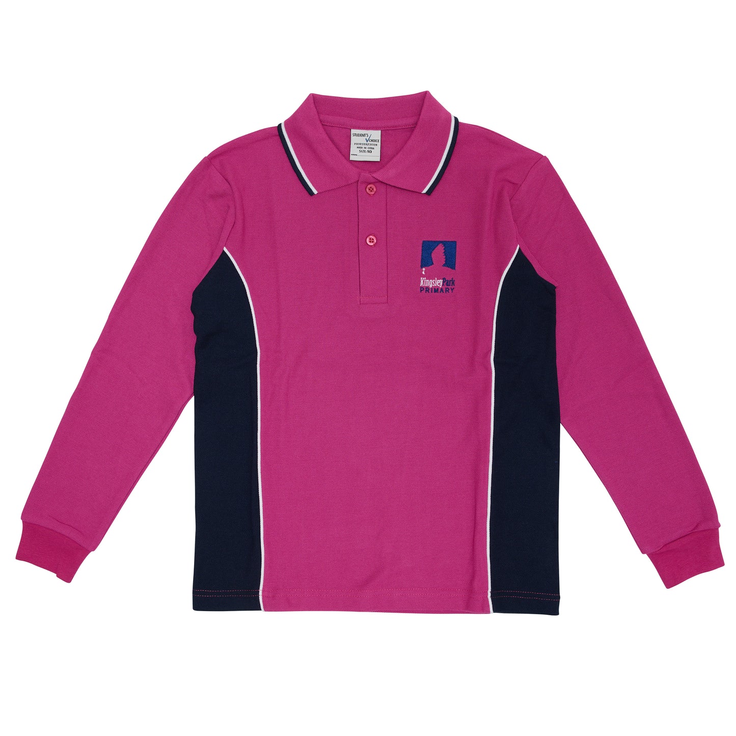 Kingsley Park PS Long Sleeve Polo - Magenta