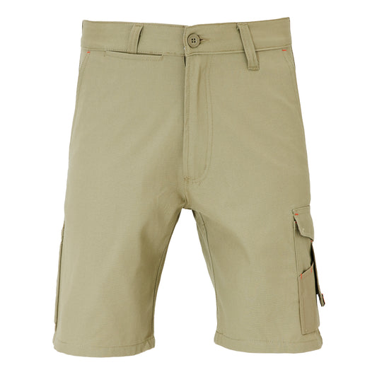 Cotton Drill Cargo Shorts - Khaki