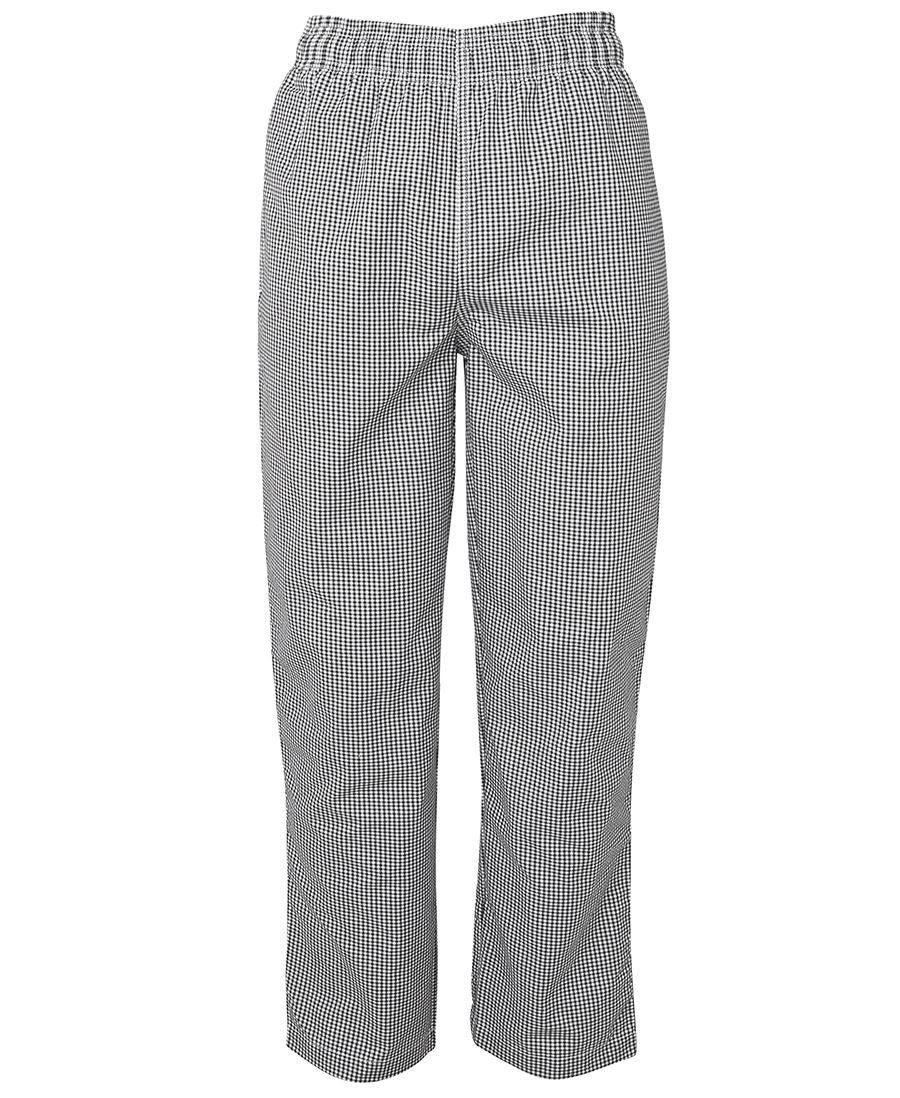Chefs Elasticated Pant - White/Black Check