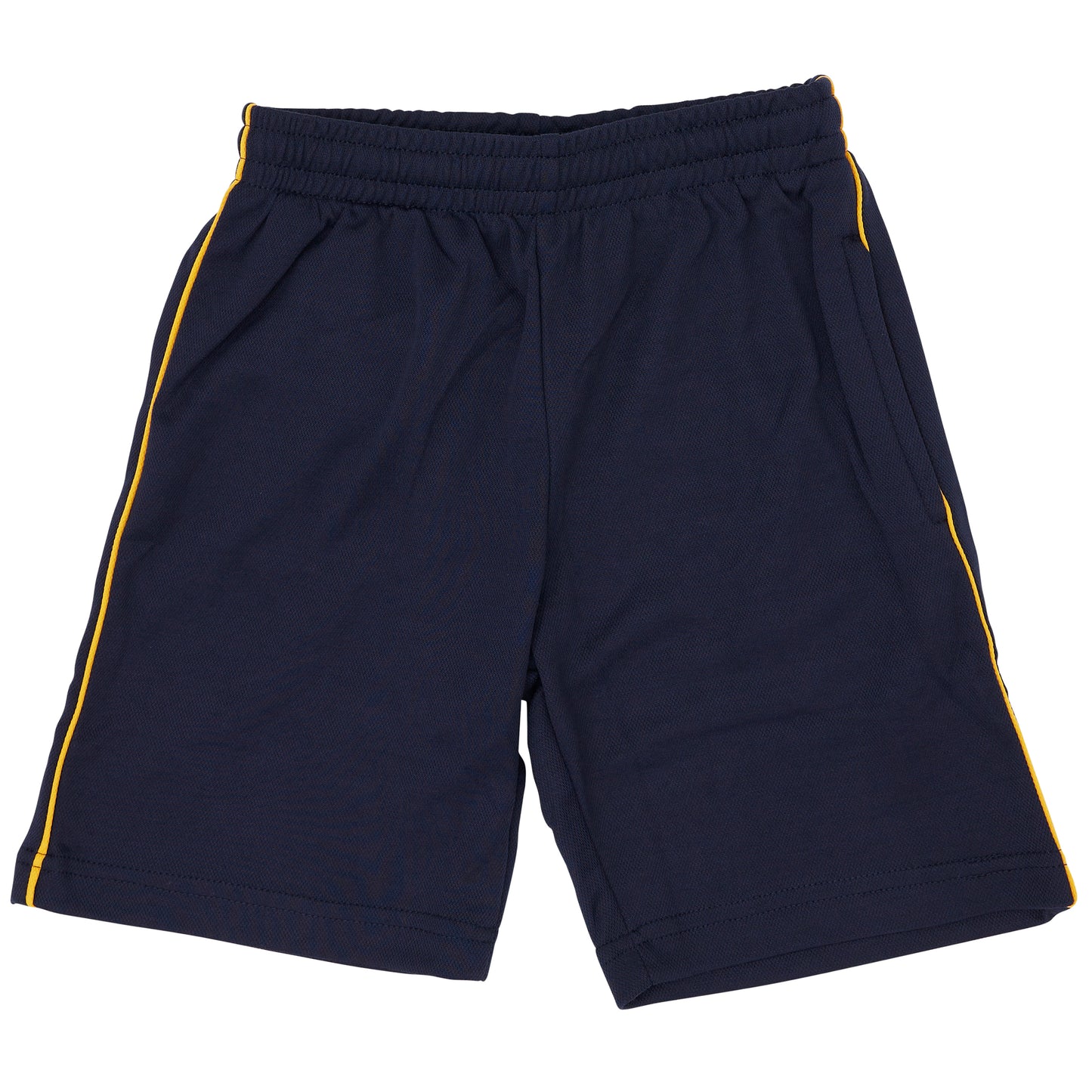 Sport Shorts with Contrast Piping - Navy/Gold