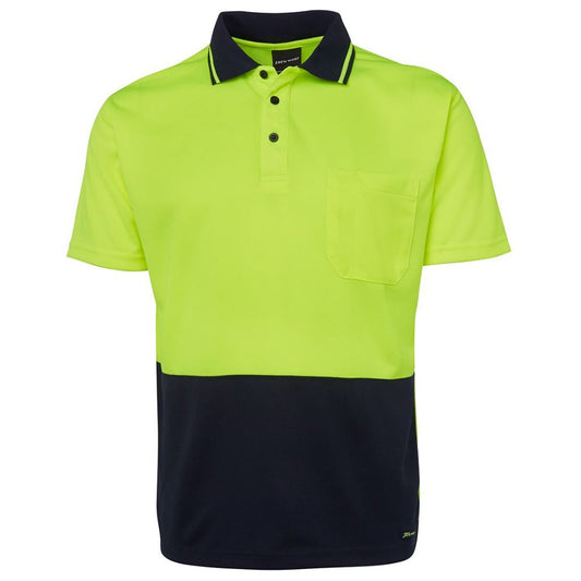 Hi-Vis Short Sleeve Polo - Yellow/Navy