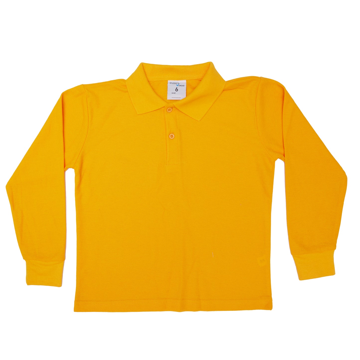 Long Sleeve Polo - Gold