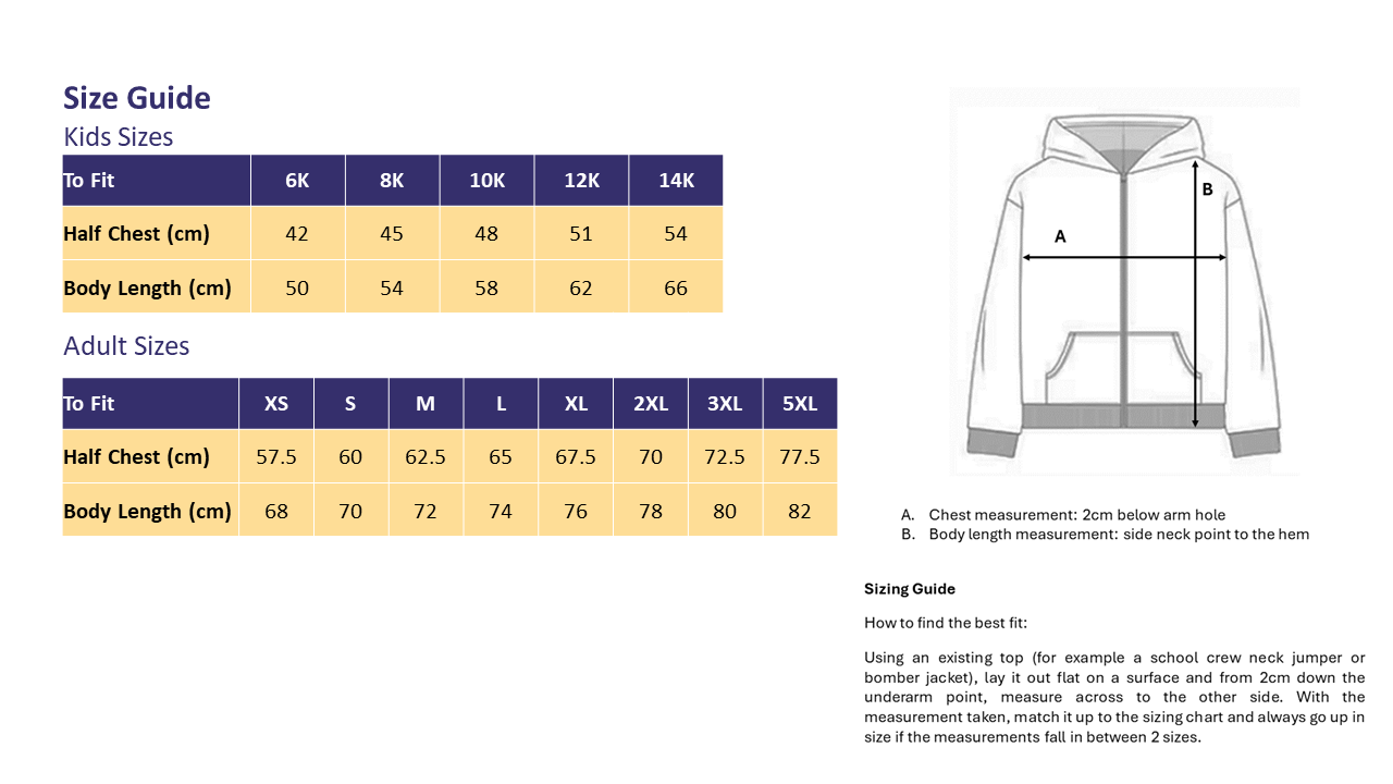 2024 VSSS Zip-Up Hoodie Jacket – State Schools' Relief Online Store